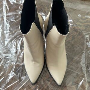 Acne Studio White and Black Ankle Boots